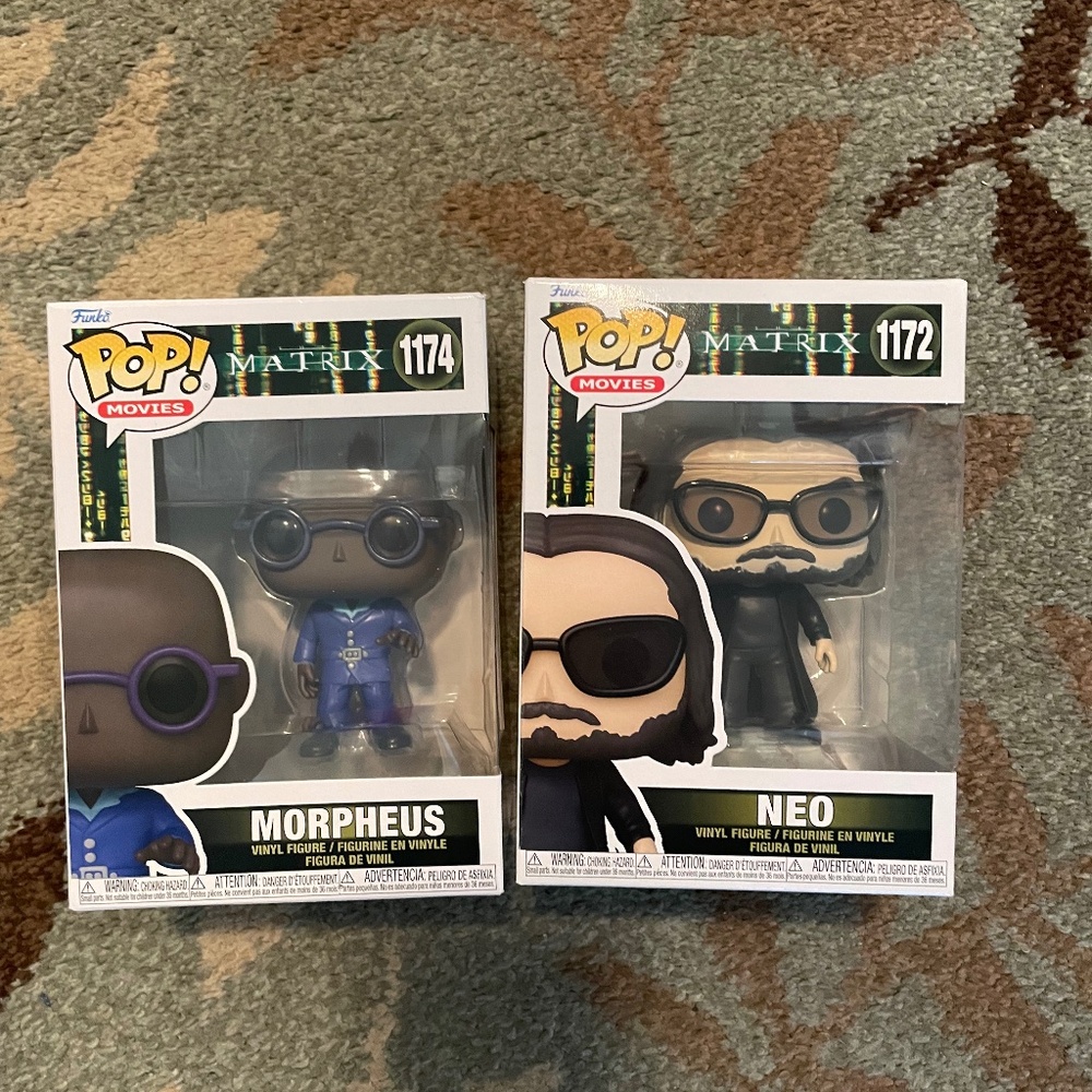 Pop! Matrix Neo and Morpheus figures